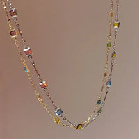 Fine Gold/Silver Chain with Colorful Stones – Ivy