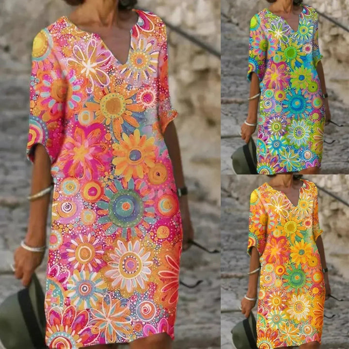 Summer top with floral pattern - Marisol