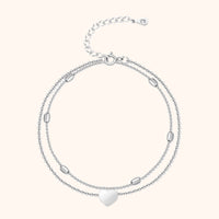 Stilfuldt hjerte-fodkæde – Fiora