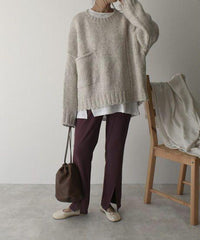 Oversize knitted sweater - AutumnComfort