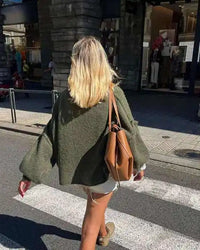 Oversized strikket damepullover - Mia