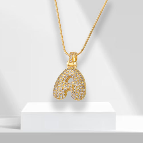 Bubble Letter Chain with Pendant - LuxeLette