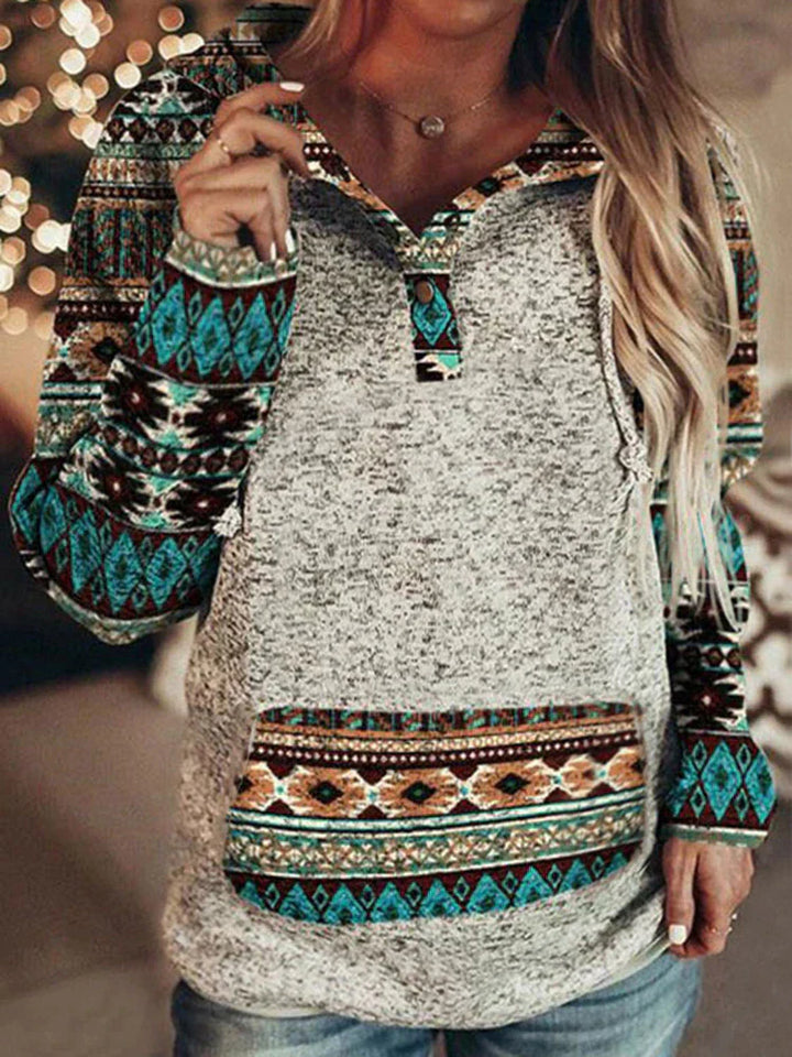 Sudadera con capucha estampada para mujer – Nayela Encanto de otoño