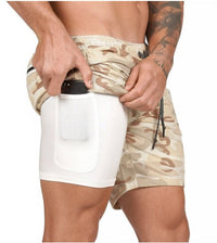 Men's running shorts with double layer – Milan