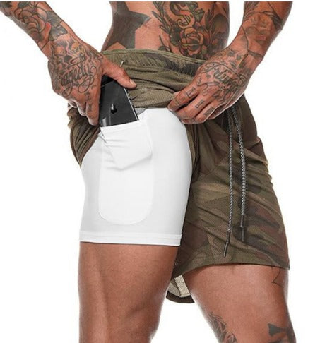 Men's running shorts with double layer – Milan