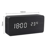 Wooden watch with LED display and voice control - EcoClock