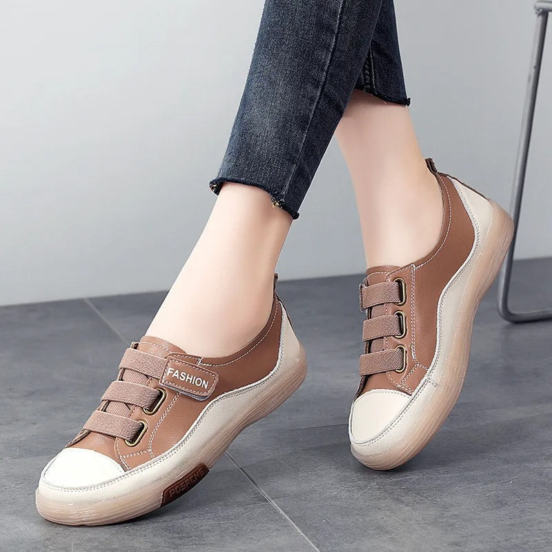 Elegantes zapatillas de cuero genuino para mujer – Beatrice