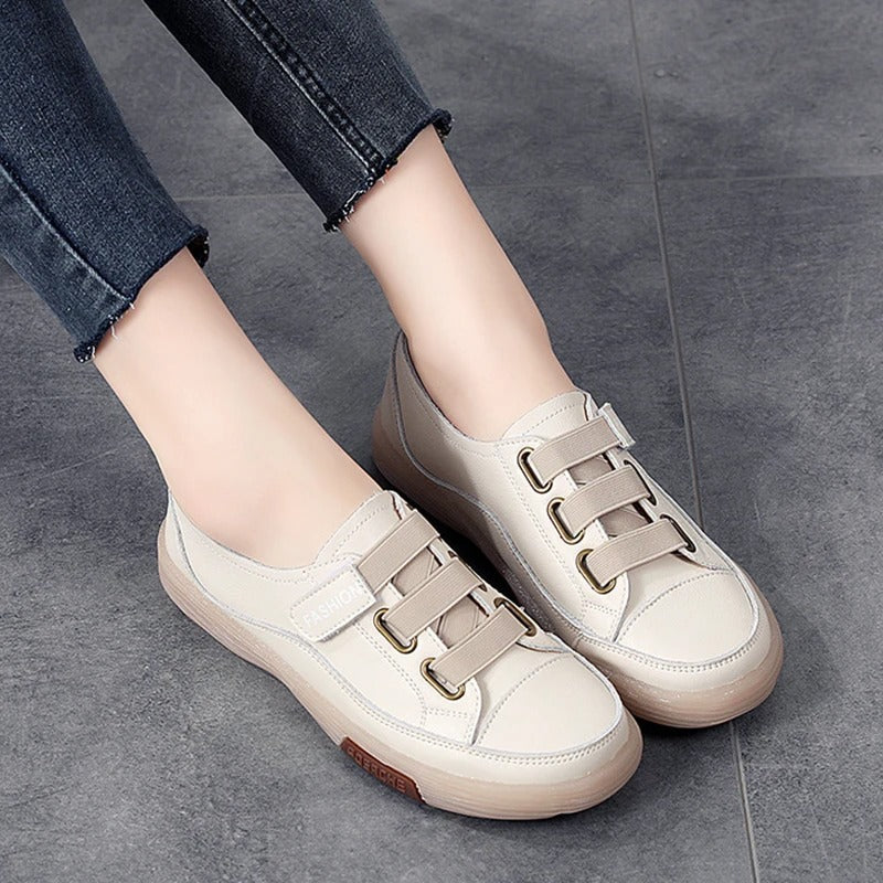 Elegantes zapatillas de cuero genuino para mujer – Beatrice