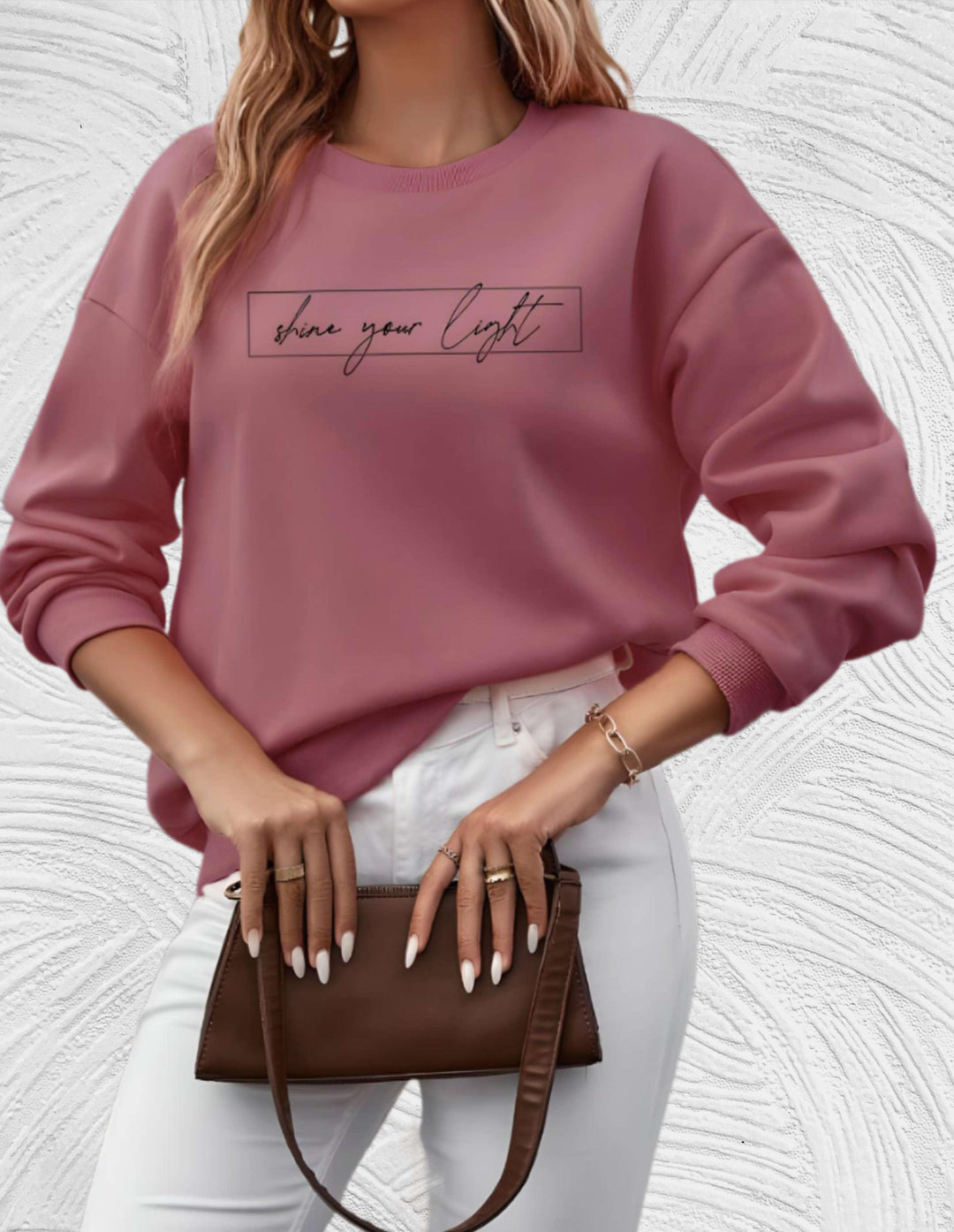 Suéter oversized para mujer con cuello redondo - Luna