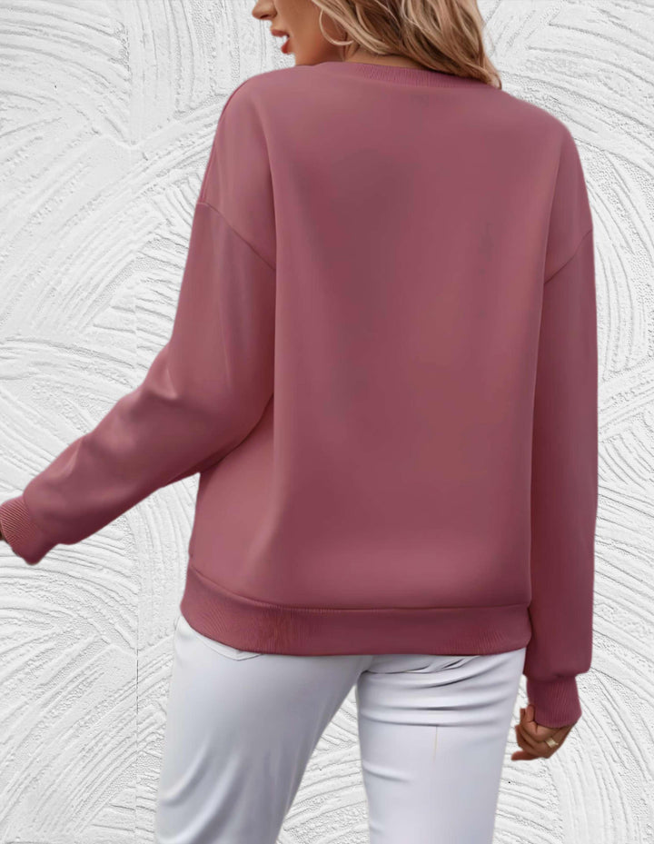 Suéter oversized para mujer con cuello redondo - Luna