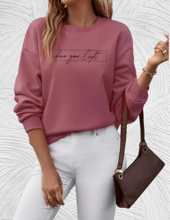 Suéter oversized para mujer con cuello redondo - Luna