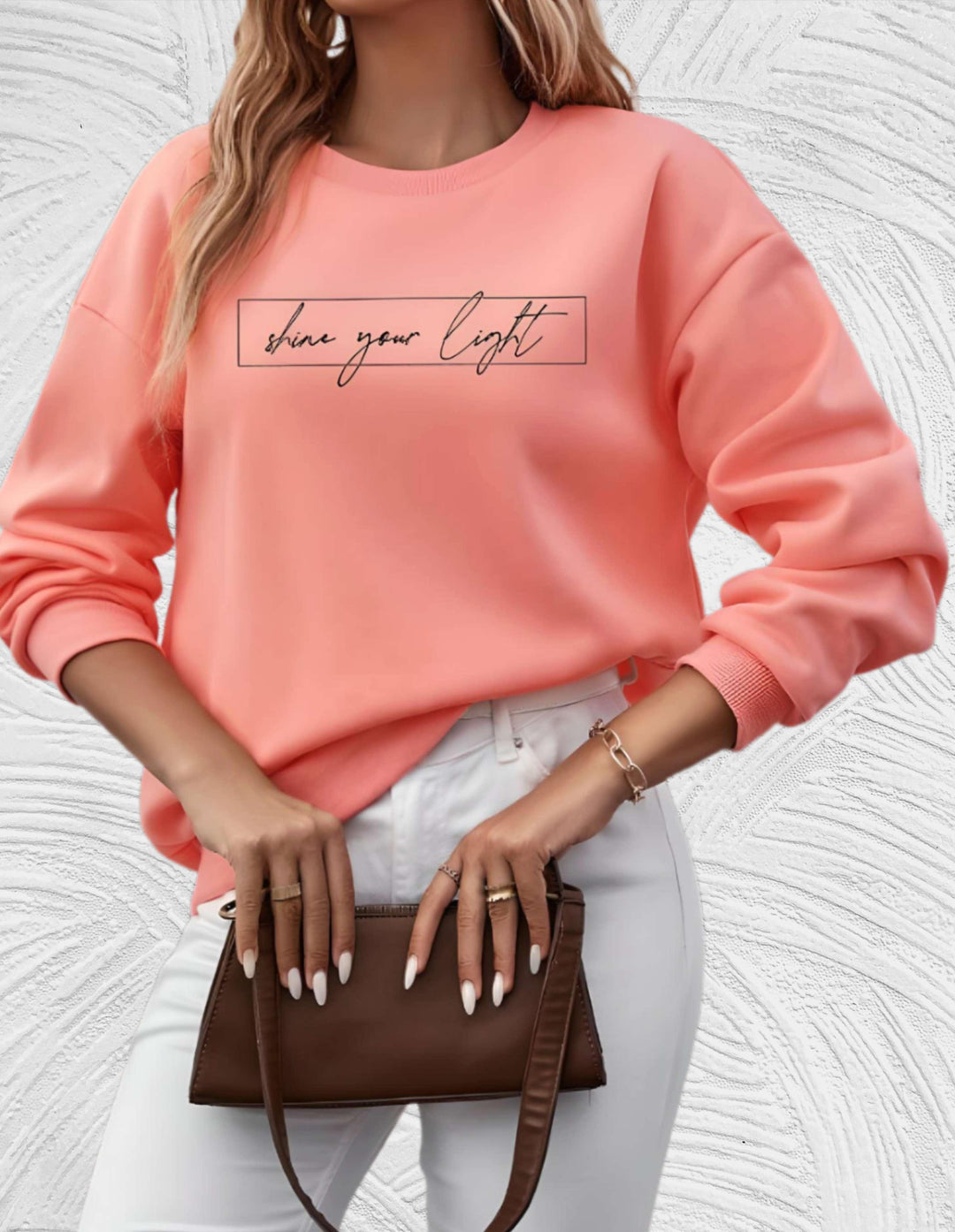 Suéter oversized para mujer con cuello redondo - Luna