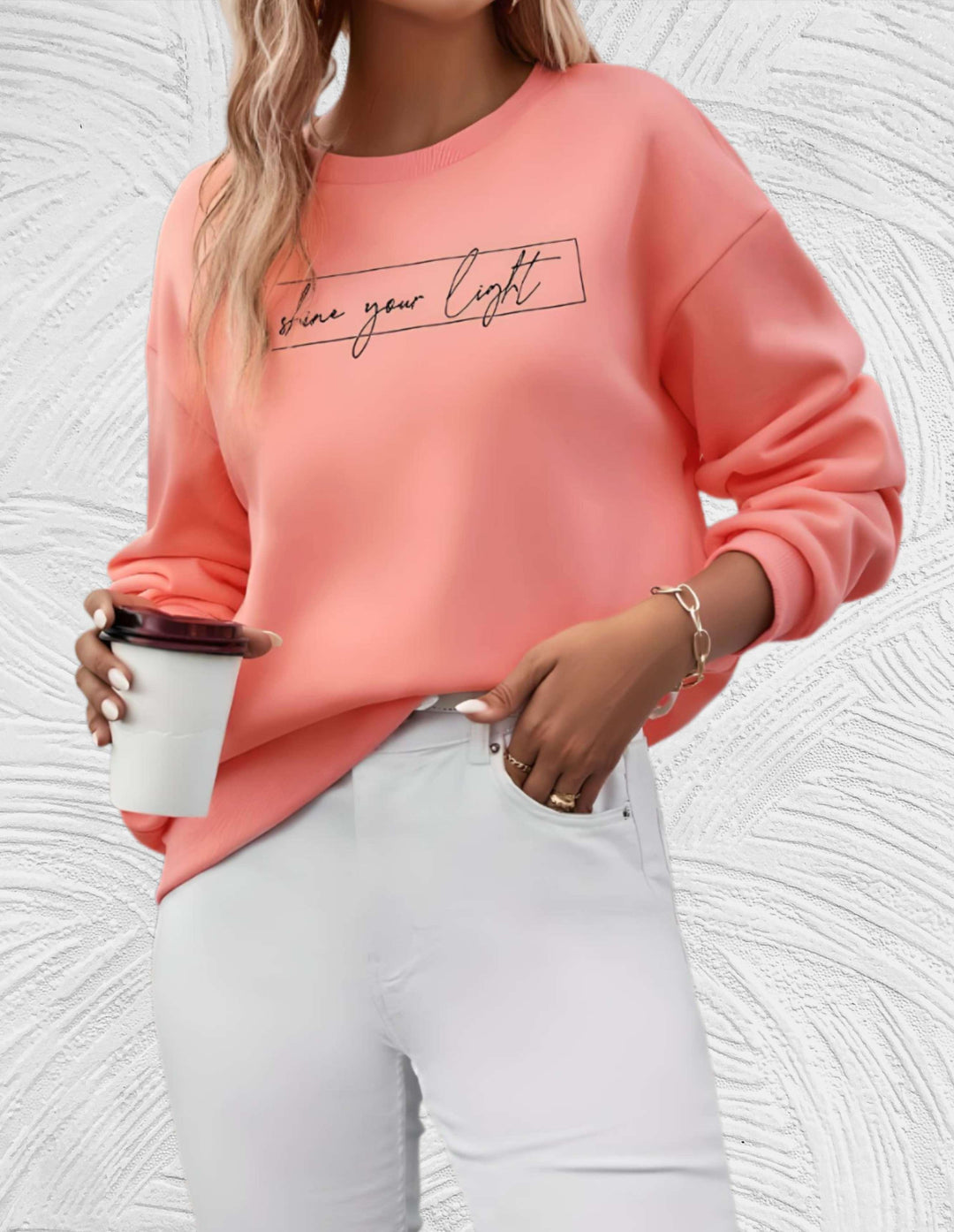 Suéter oversized para mujer con cuello redondo - Luna