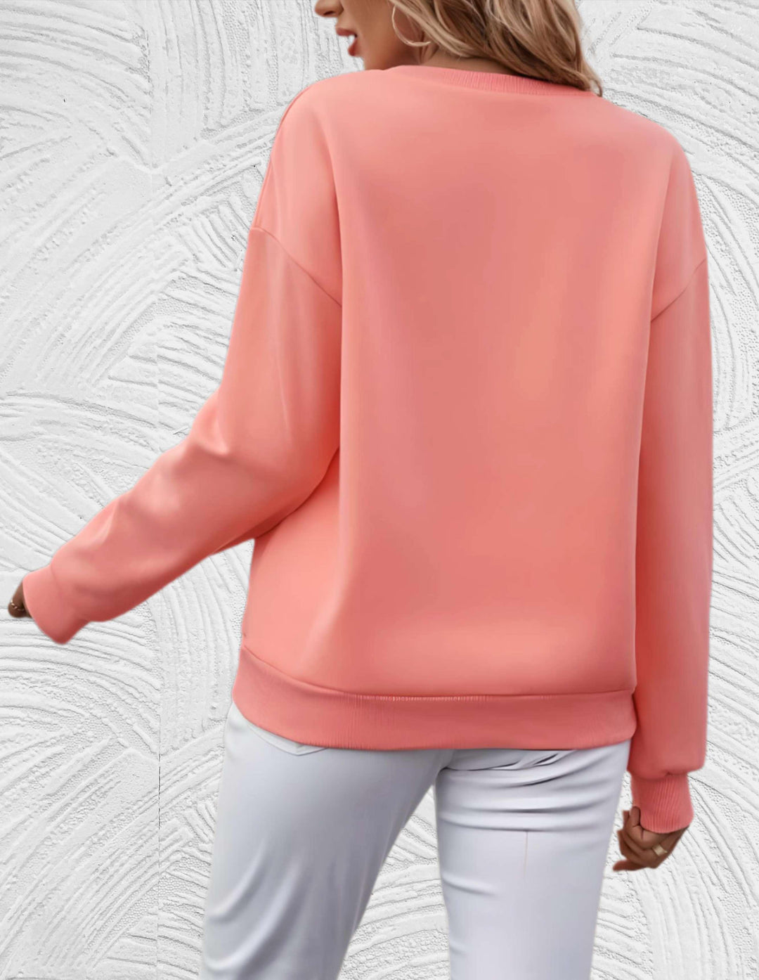 Suéter oversized para mujer con cuello redondo - Luna