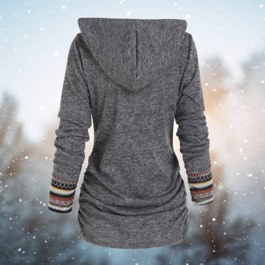 Tribal Hoodie with Geometric Pattern – Naïma