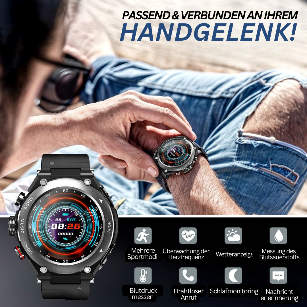 Reloj inteligente completo con auriculares inalámbricos integrados – AlphaX