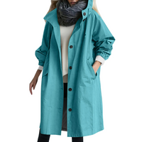 Vindtæt dame trenchcoat med hætte - Luna