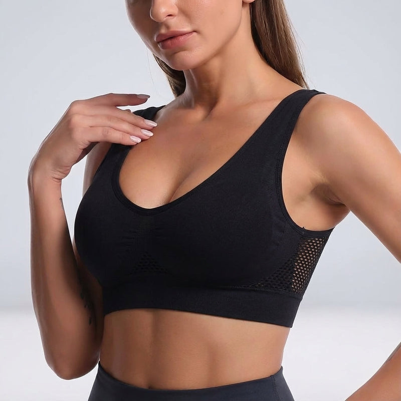 Atmungsaktiver Mesh Sport BH - Makayla