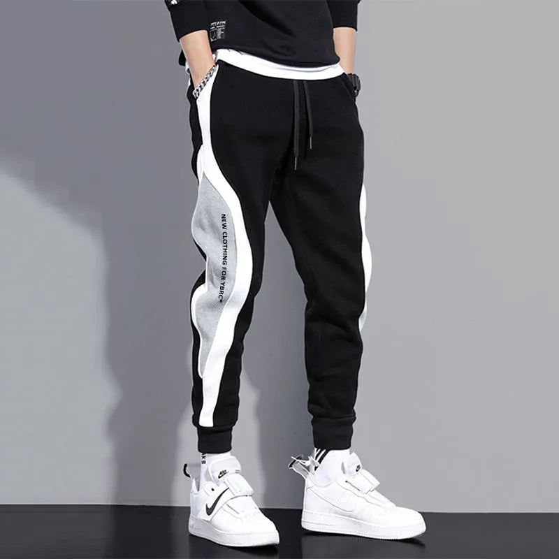 Loose Cut Men's Patchwork Joggers with Drawstring – Rafael