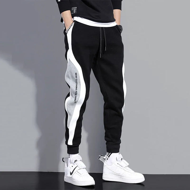 Loose Cut Men's Patchwork Joggers with Drawstring – Rafael
