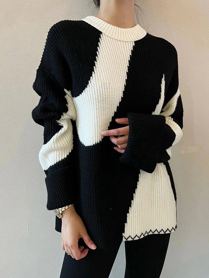 Oversize women's sweater with zebra pattern – Lyla