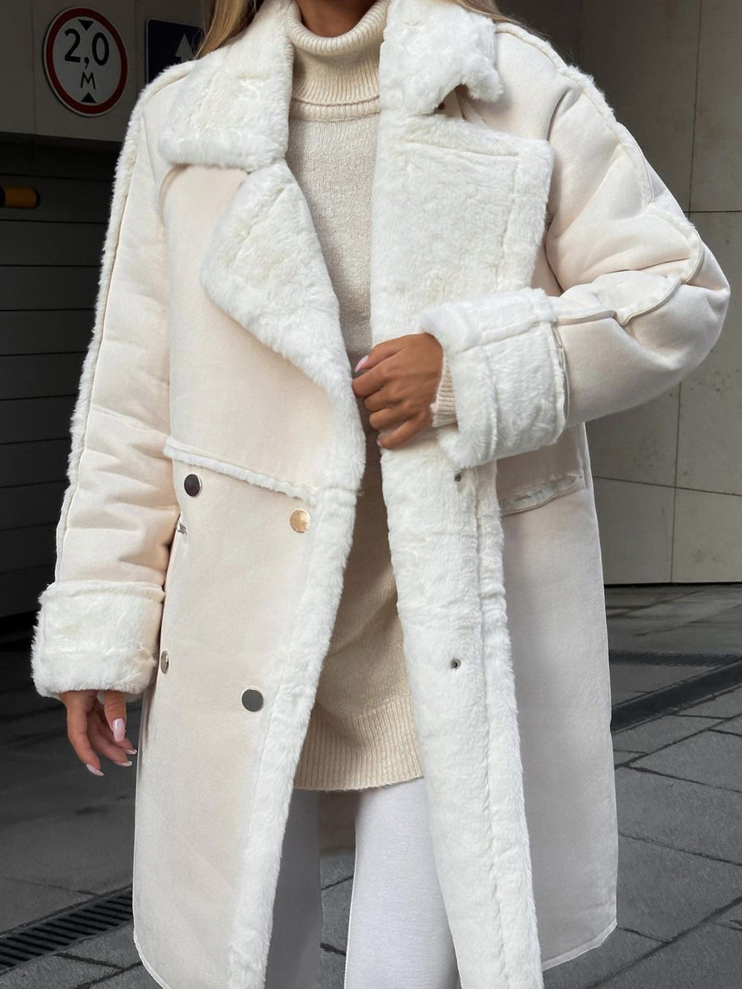 Stylish Long Polar Fleece Women's Jacket - Ava