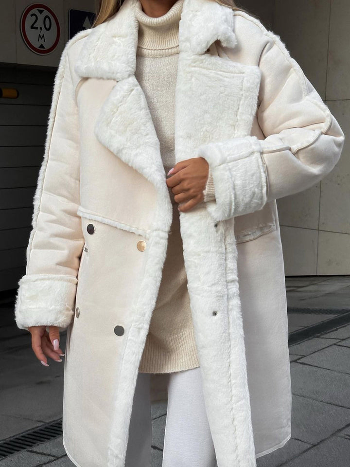 Stylish Long Polar Fleece Women's Jacket - Ava