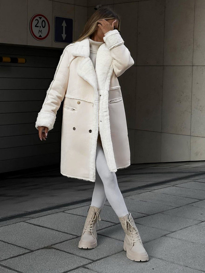 Stylish Long Polar Fleece Women's Jacket - Ava