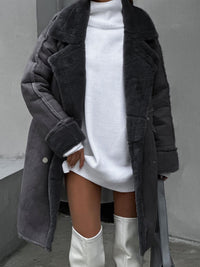 Stylish Long Polar Fleece Women's Jacket - Ava