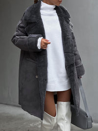 Stylish Long Polar Fleece Women's Jacket - Ava