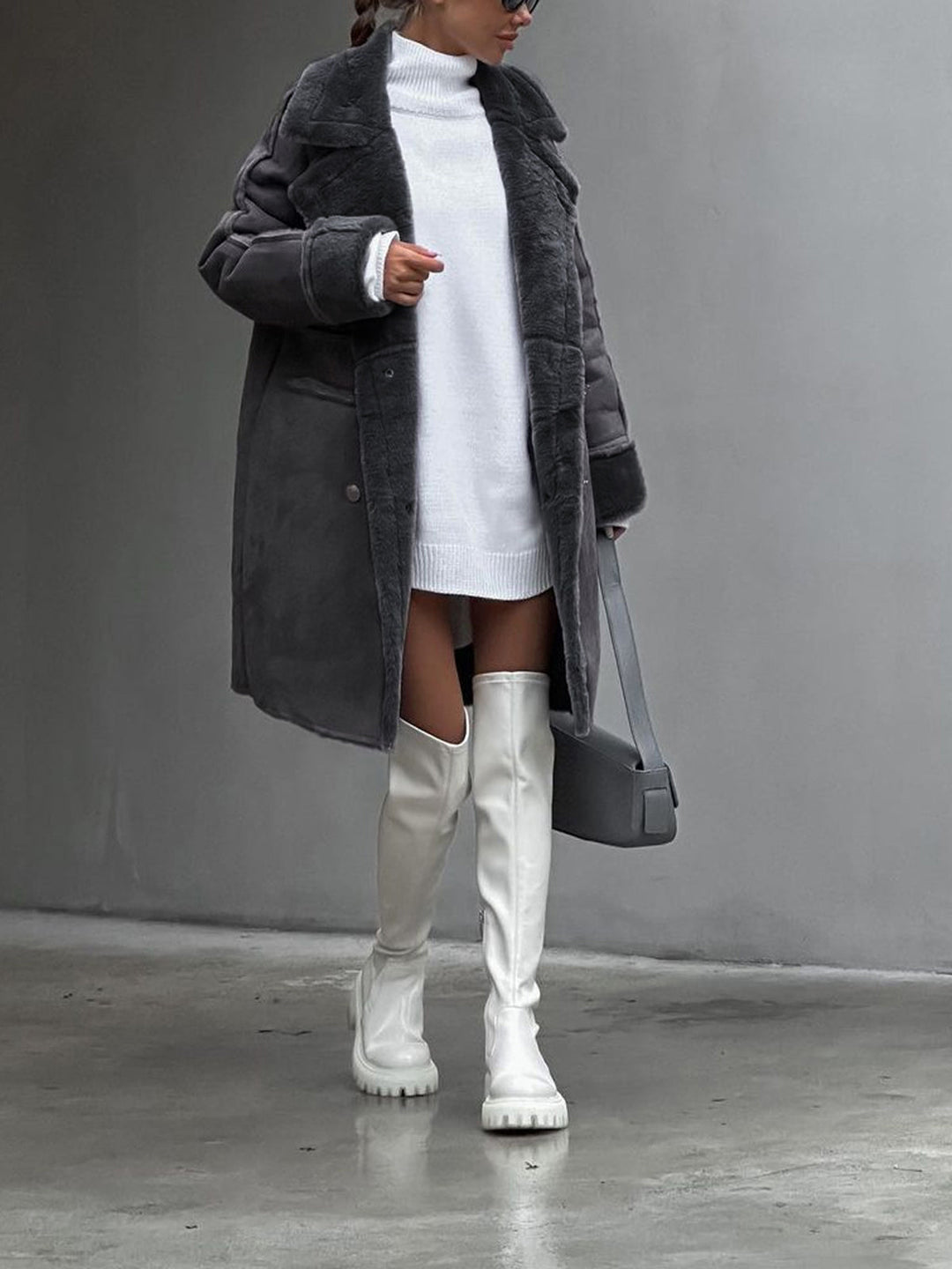 Stylish Long Polar Fleece Women's Jacket - Ava