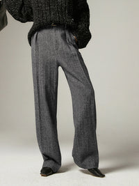 Graue Weite Damenhose – Alessia