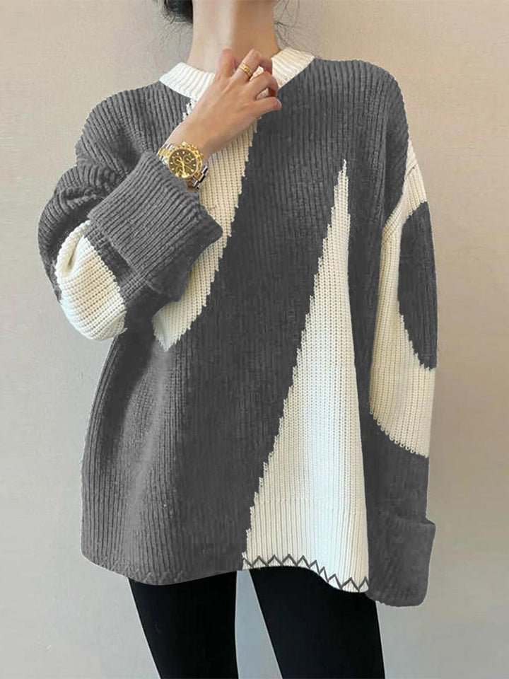 Oversize women's sweater with zebra pattern – Lyla