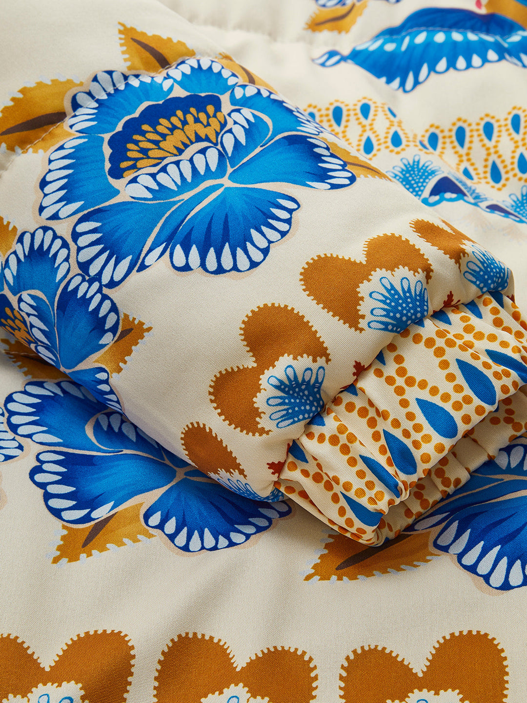 Boho-vinterkåpe med trykk og glidelås – Zahara