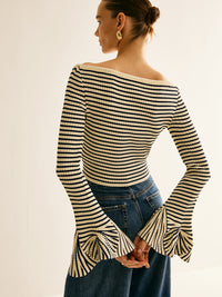 Cold-Shoulder Striped Women's Shirt – Selene