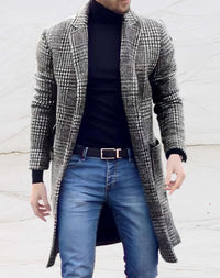 Abrigo de invierno a cuadros para hombre - Lucas
