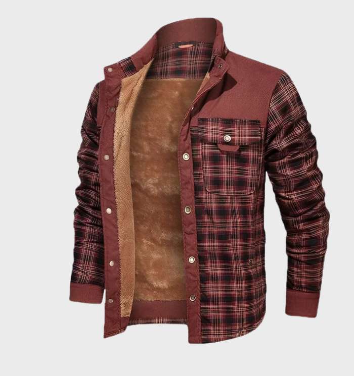 Padded Men's Flannel Jacket with Fleece – Flannel Style