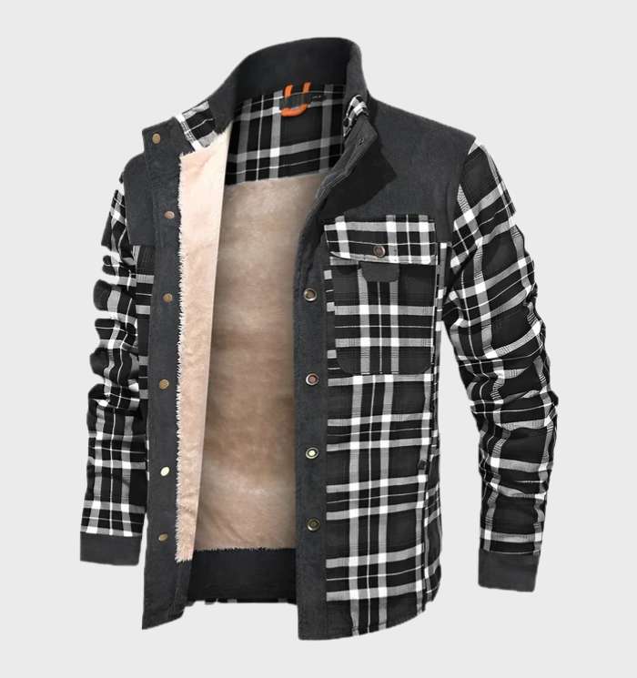 Padded Men's Flannel Jacket with Fleece – Flannel Style