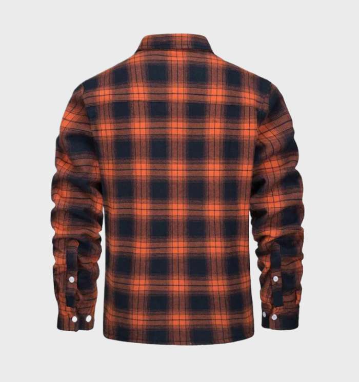 Trendy Flannel Men's Jacket in Vintage Style - Liam