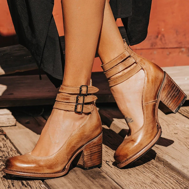 Comfortable & stylish women's leather shoes with non-slip sole – Amalia