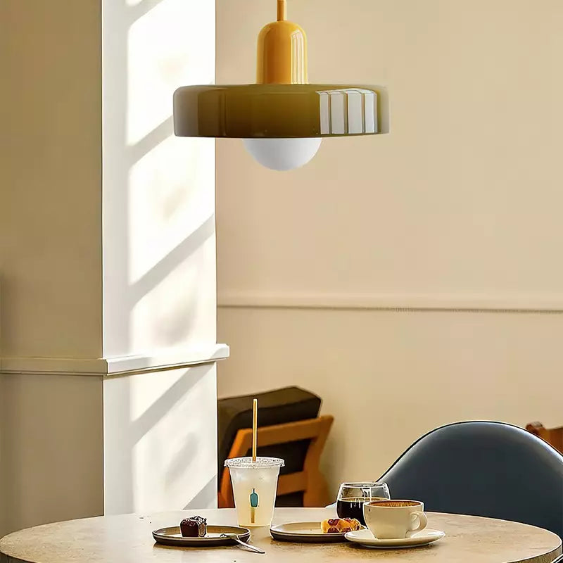 Lámpara colgante colorida estilo Bauhaus - StiloGlas