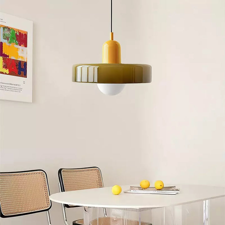 Lámpara colgante colorida estilo Bauhaus - StiloGlas