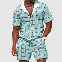 Two-piece men's summer pants with check pattern – Jules