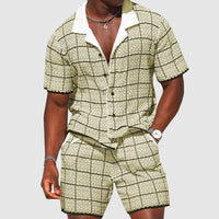 Two-piece men's summer pants with check pattern – Jules