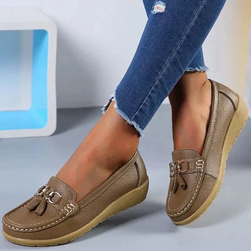 Ergonomic Leather Sandals - ElegaWalk