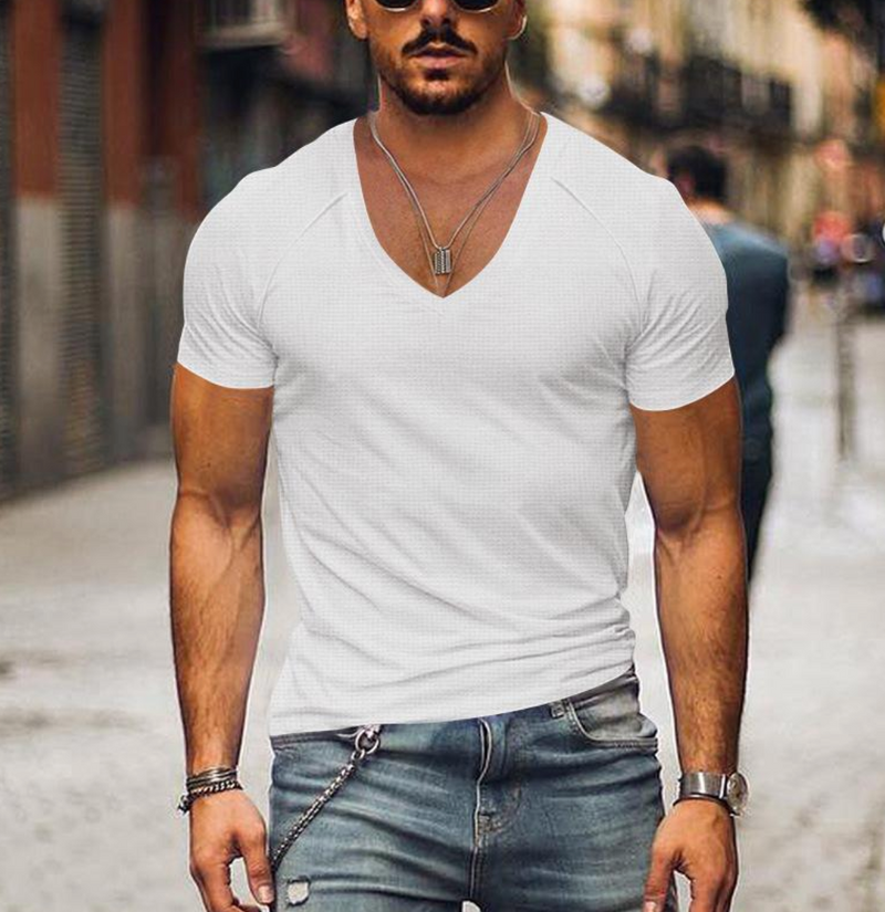 Camiseta para hombre con escote en V – Timo