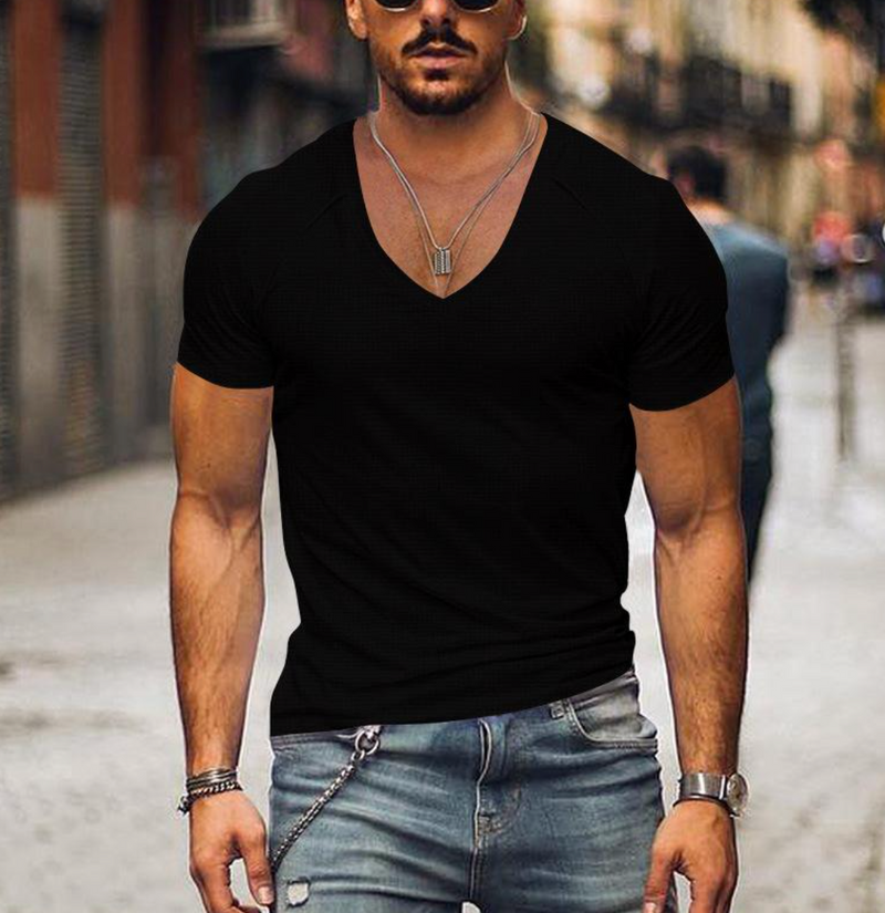 Camiseta para hombre con escote en V – Timo