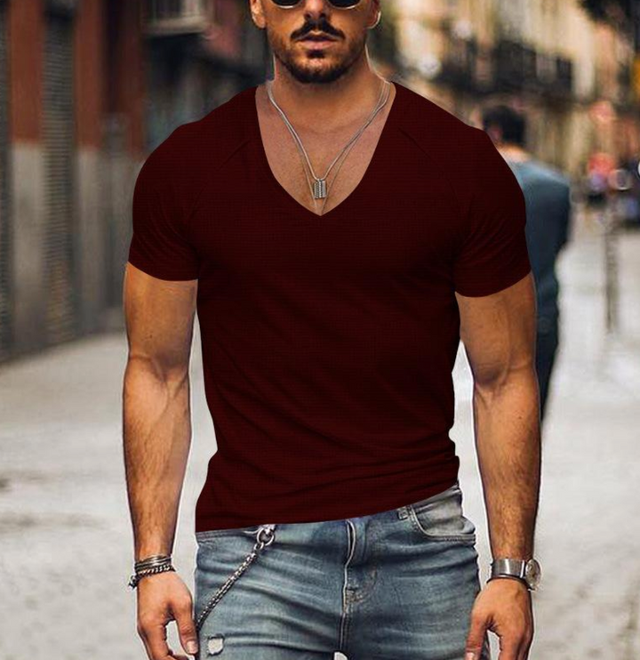 Camiseta para hombre con escote en V – Timo