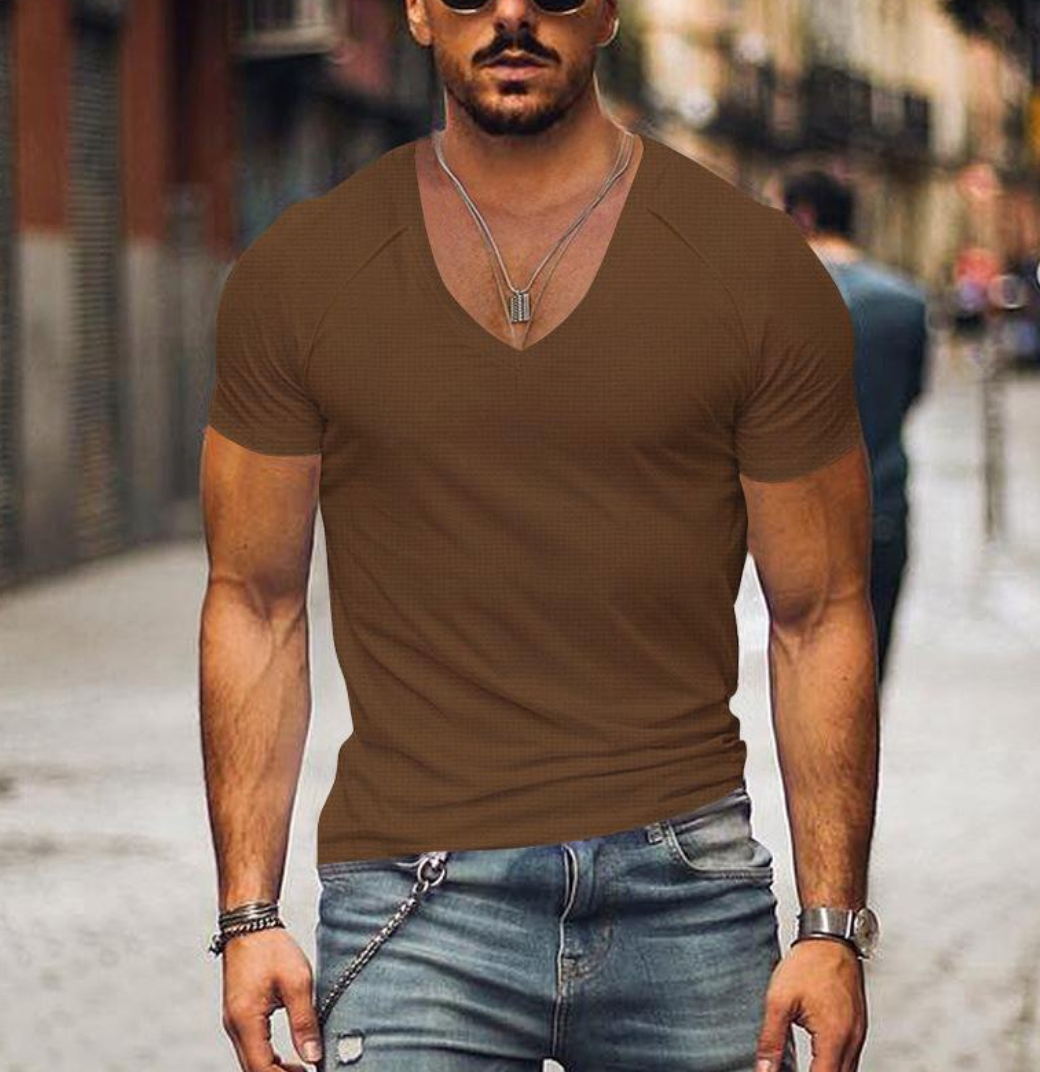Camiseta para hombre con escote en V – Timo