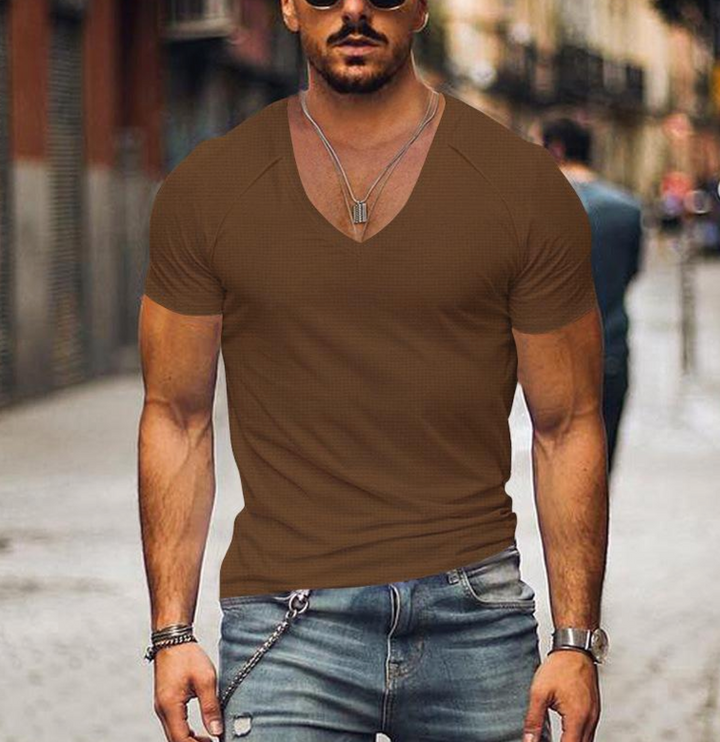 Camiseta para hombre con escote en V – Timo